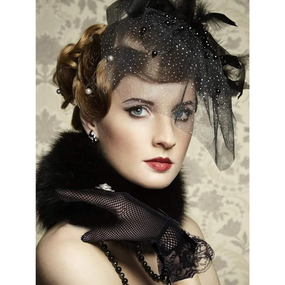 Women's Elegant Black Short Bow Style Lace Gloves Dinner Wedding Party Tea Prom